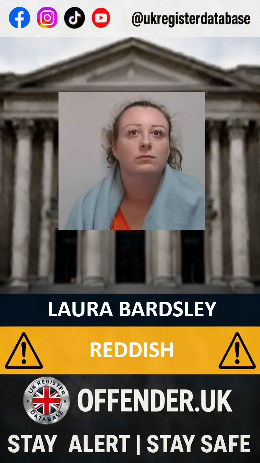 LAURA BARDSLEY FROM REDDISH JAILED FOR CHILD SEXUAL OFFENCES Laura Bardsley Jailed for 6 Years for Child Sex Offences