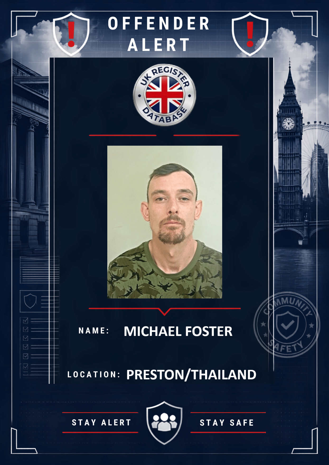 Michael Foster Sentenced in Absence to Eight Years for Serious Assault