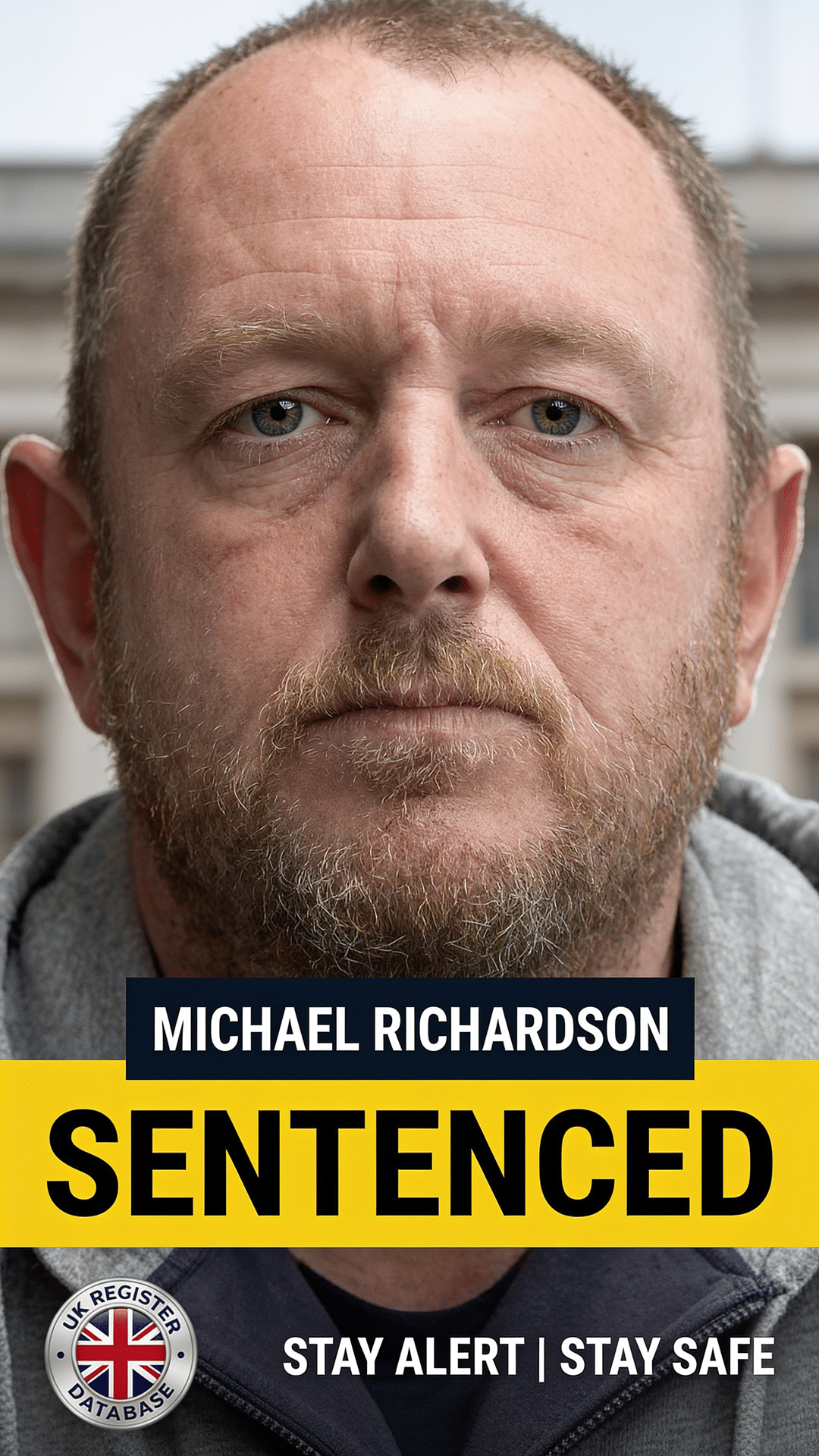 MICHAEL RICHARDSON WISBECH JAILED FOR SEVEN YEARS FOR CHILD OFFENCES Michael Richardson Jailed for Seven Years for Child Abuse Offences in Wisbech