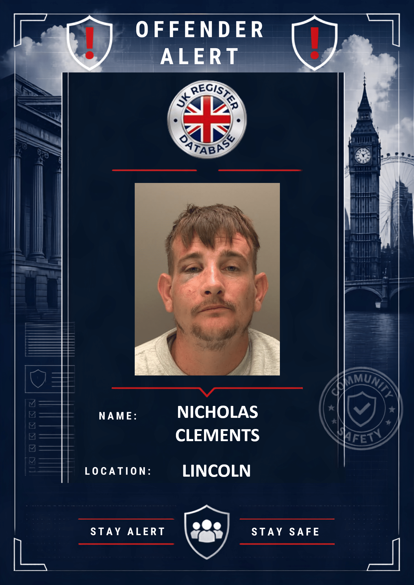 NICHOLAS CLEMENTS LINCOLN JAILED FOR 27 MONTHS FOR CHILD OFFENCES Nicholas Clements Jailed for 27 Months for Child Offences in Lincoln