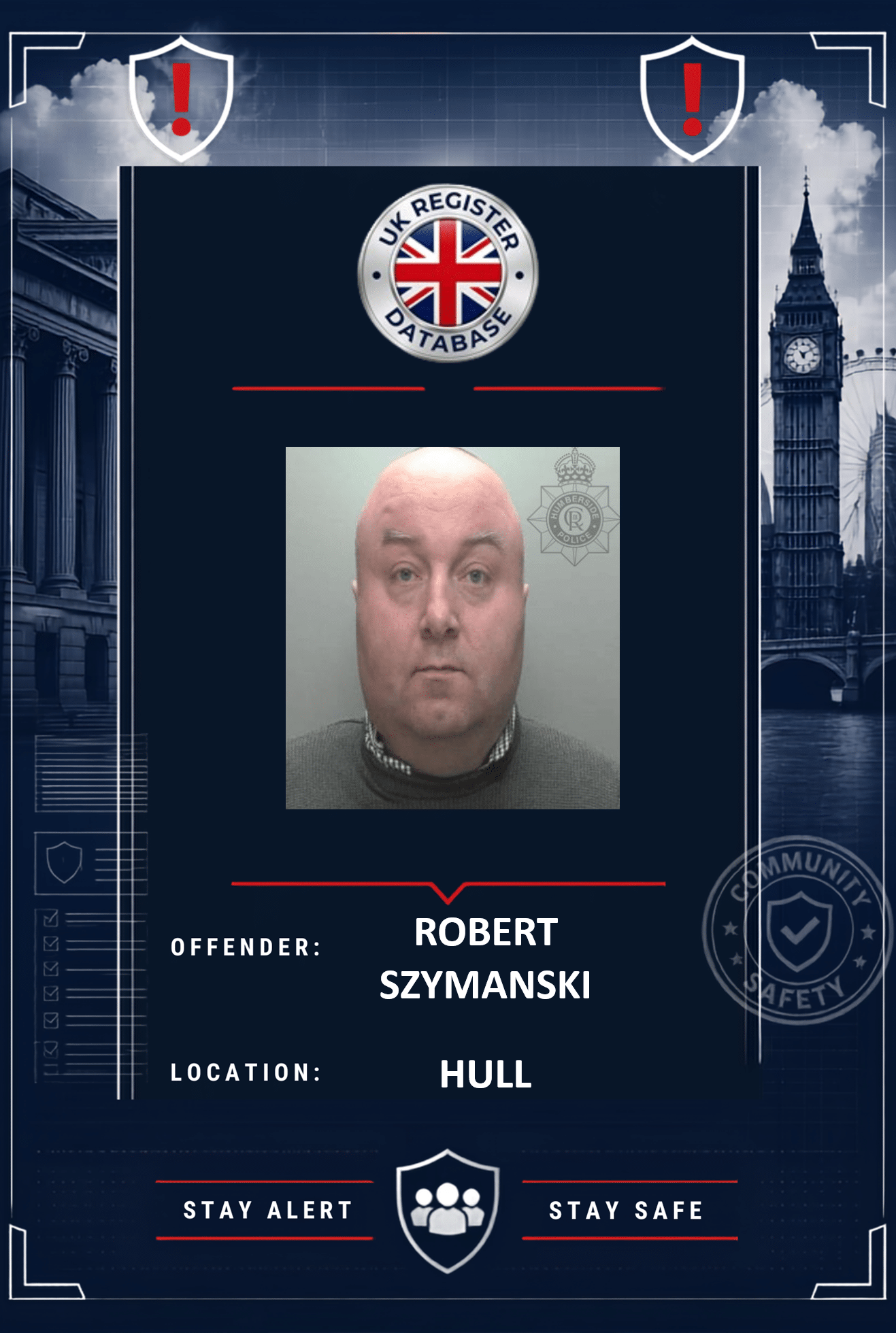 ROBERT SZYMANSKI HULL JAILED FOR EIGHT YEARS FOR COERCIVE CONTROL AND ASSAULT Robert Szymanski Jailed for Eight Years for Coercive Control and Assault