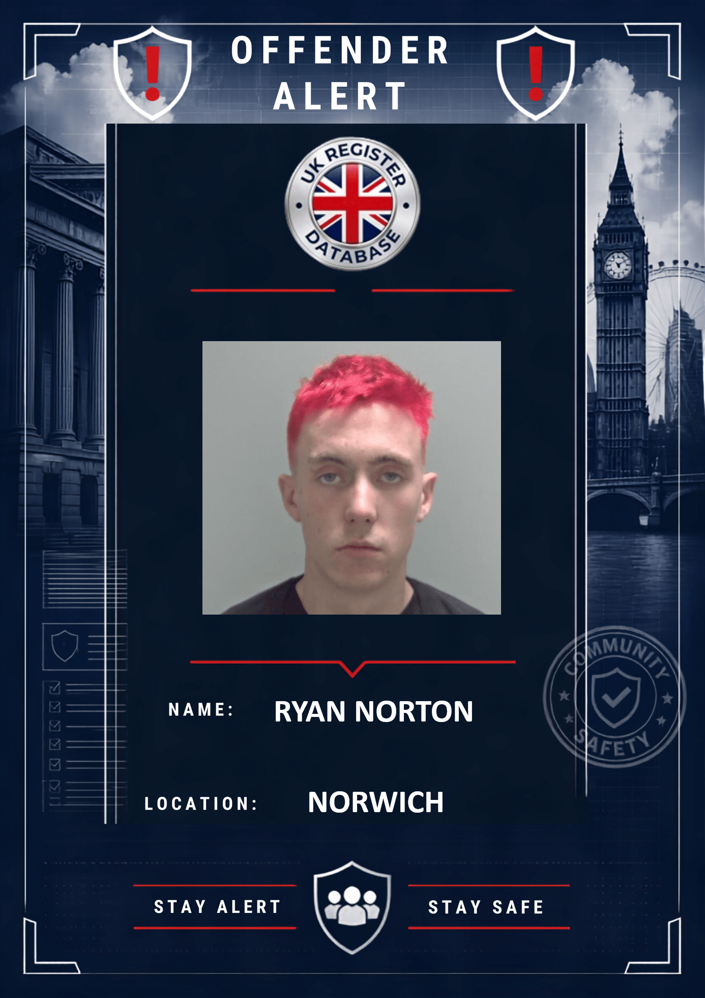 RYAN NORTON NORWICH JAILED FOR 17 YEARS FOR SERIOUS ATTACKS Ryan Norton Jailed for 17 Years for Multiple Attacks in Norwich
