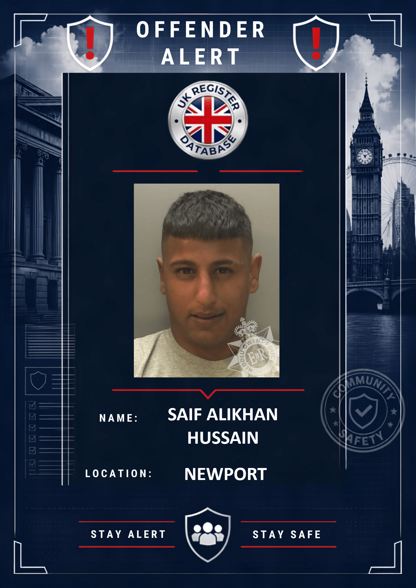 SAIF ALIKHAN HUSSAIN NEWPORT JAILED FOR NINE YEARS FOR SERIOUS ASSAULT Saif Alikhan Hussain Jailed for Nine Years for Serious Assault