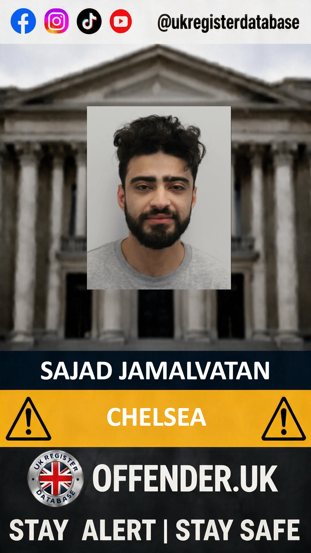 SAJAD JAMALVATAN FROM CHELSEA JAILED FOR RAPES OF SEX WORKERS Sajad Jamalvatan Jailed for 19 Years for Chelsea Rapes