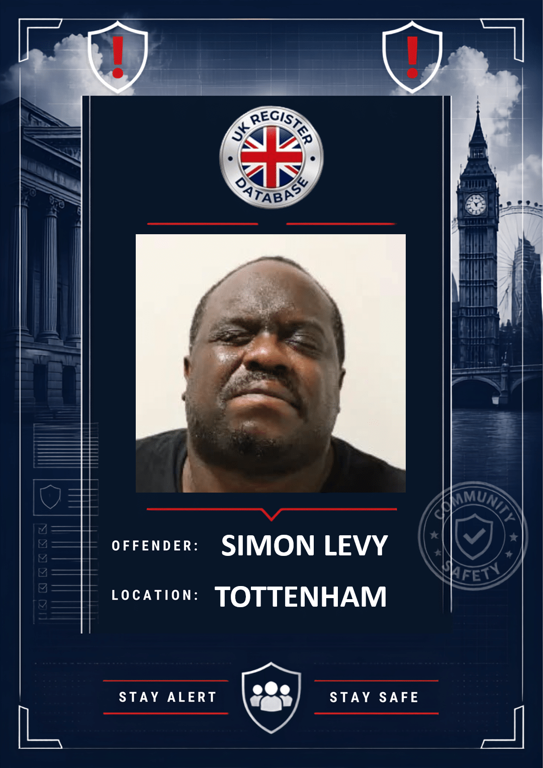 SIMON LEVY TOTTENHAM MURDER OF TWO WOMEN AND SEXUAL ASSAULTS Simon Levy Convicted of Double Murder and Rape at Old Bailey
