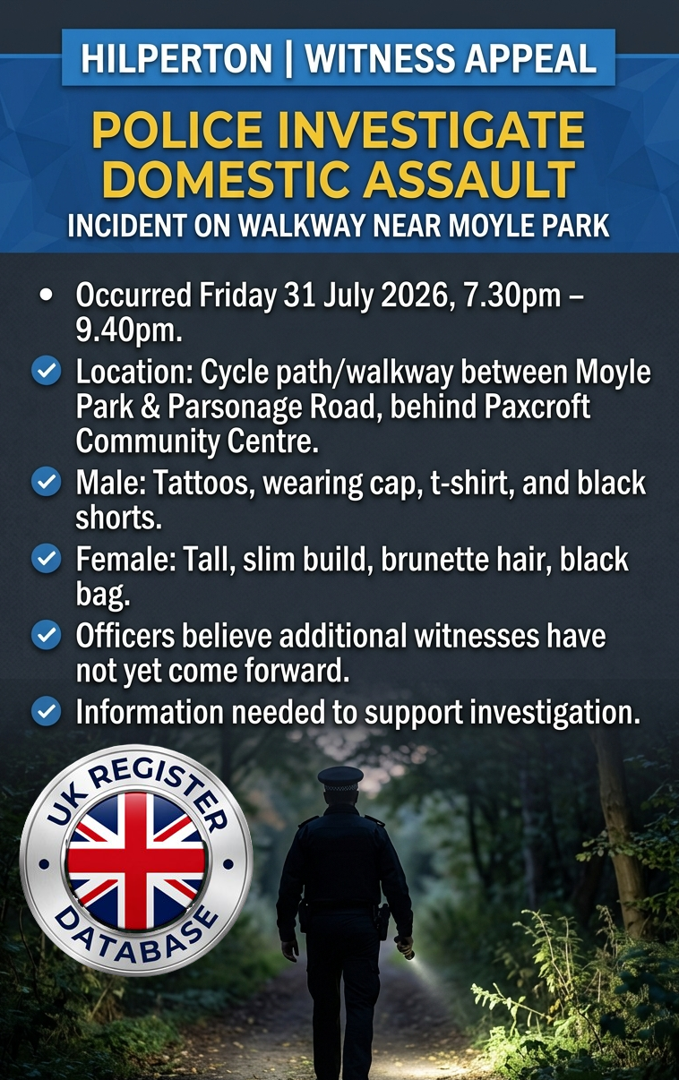 WITNESS APPEAL FOLLOWING DOMESTIC ASSAULT IN HILPERTON WITNESS APPEAL FOLLOWING DOMESTIC ASSAULT IN HILPERTON