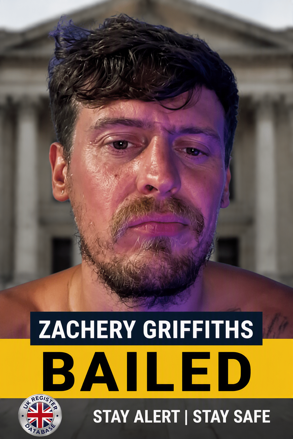 ZACHERY GRIFFITHS FROM LLANELLI IN COURT Zachery Griffiths Faces Sentencing for Six Offences Including Domestic Assault and Attacking Police Officers in Carmarthenshire