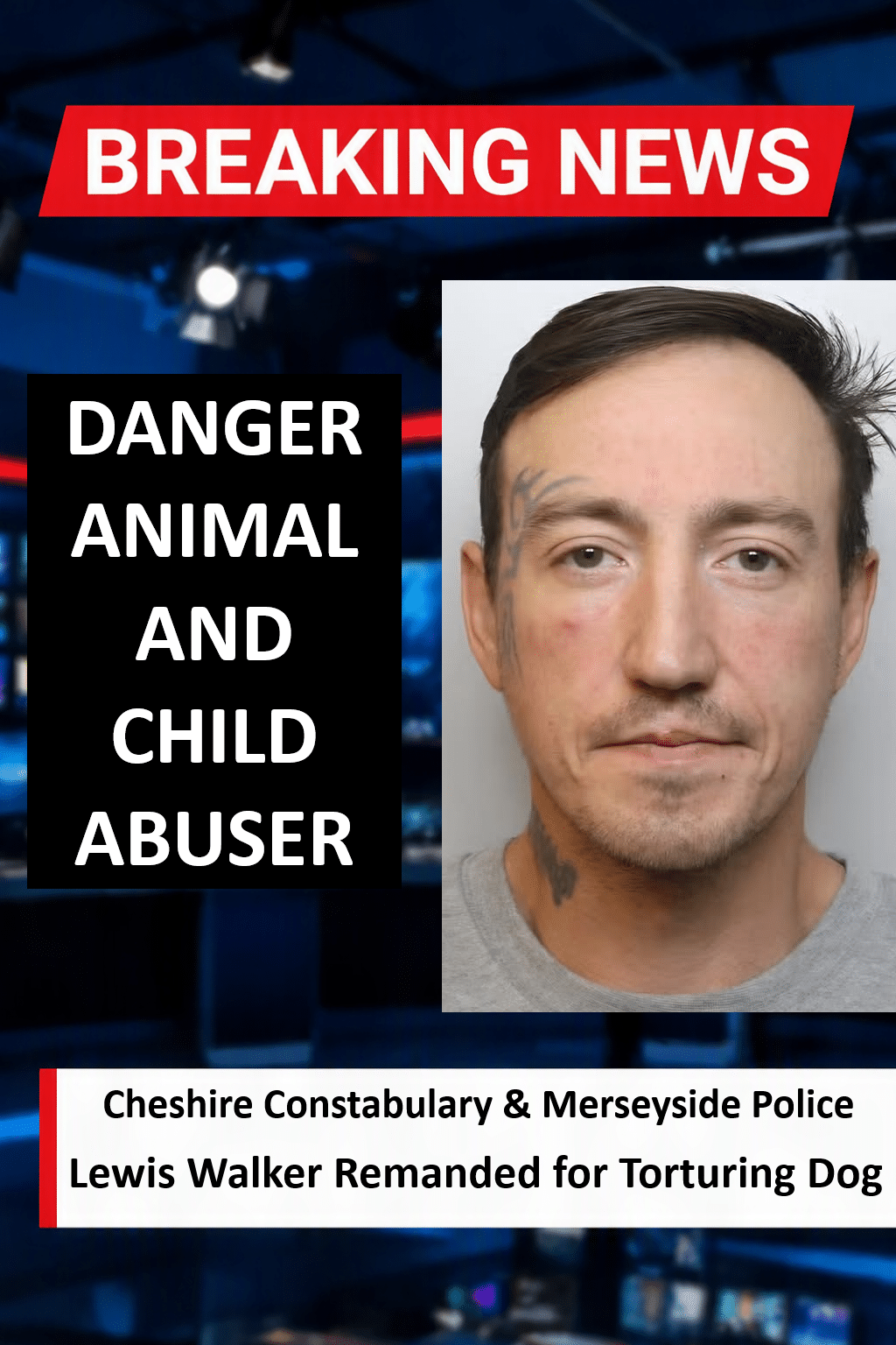 Lewis Walker Warned To Expect Prison After Filming Dog Abuse Lewis Walker (Widnes) Faces Jail for Coercive Abuse and Dog Torture