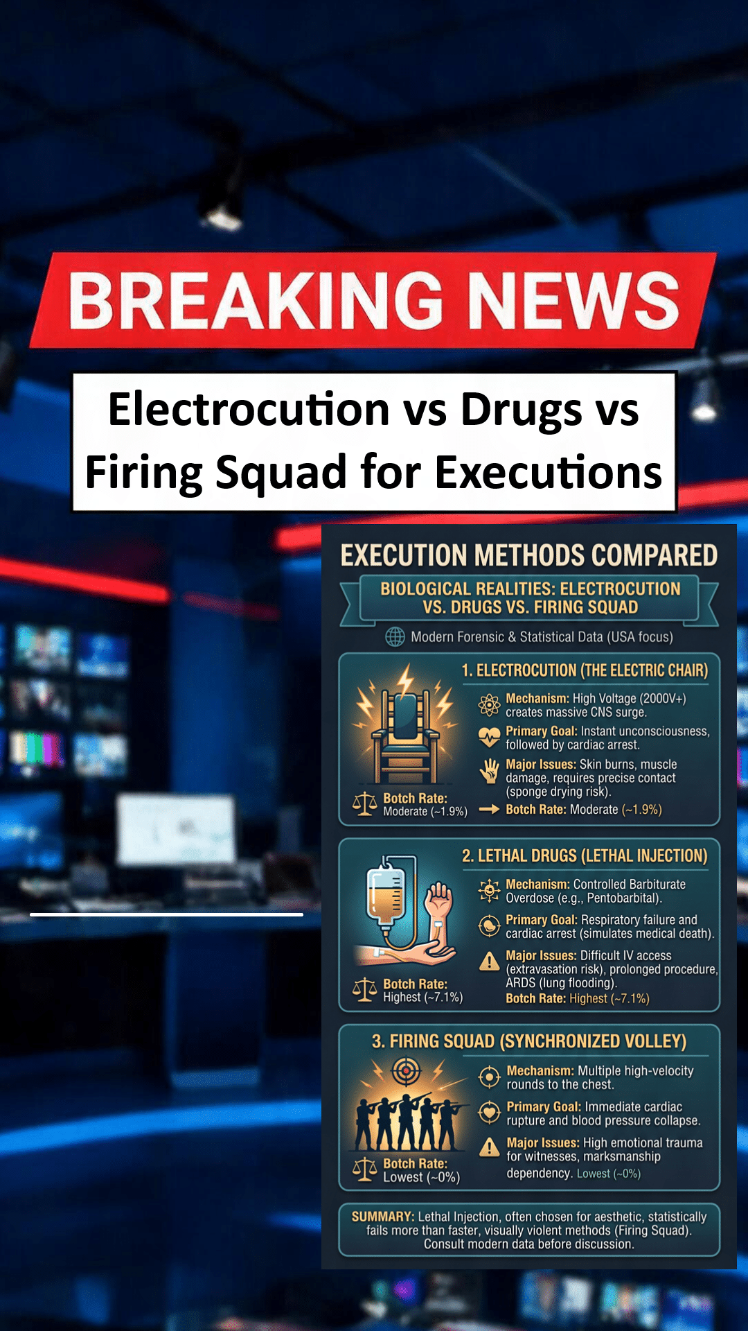 Electrocution vs Drugs vs Firing Squad for Executions